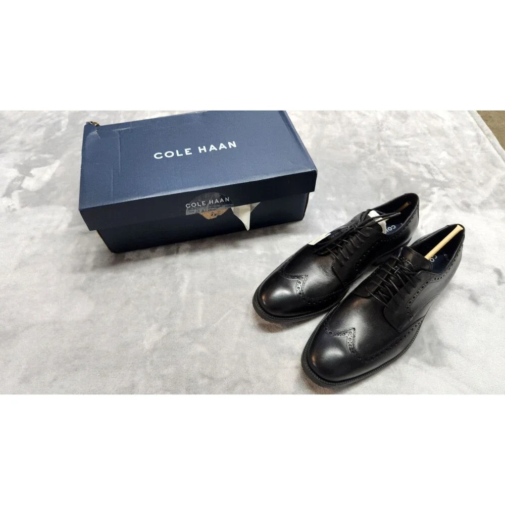 Cole Haan Men's Size 10.5 Black ME Wing Oxford Shoes New with Box‎